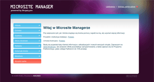 Microsite Manager Panel