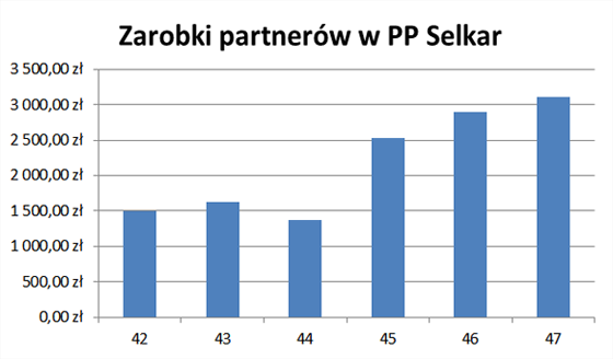 Zarobki partnerów w PP Selkar